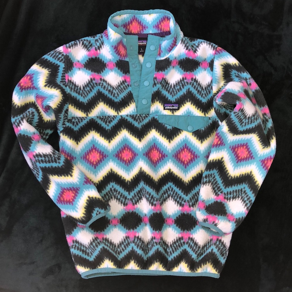 Patagonia girls L 12 fleece pullover 💕